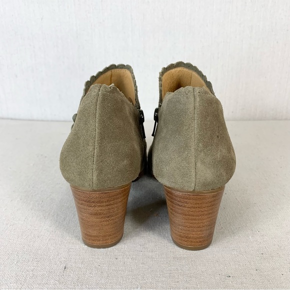 Jack Rogers NWOT Marianne Suede Leather Scalloped Edge Ankle Booties - Size 9.5 - Picture 5 of 16